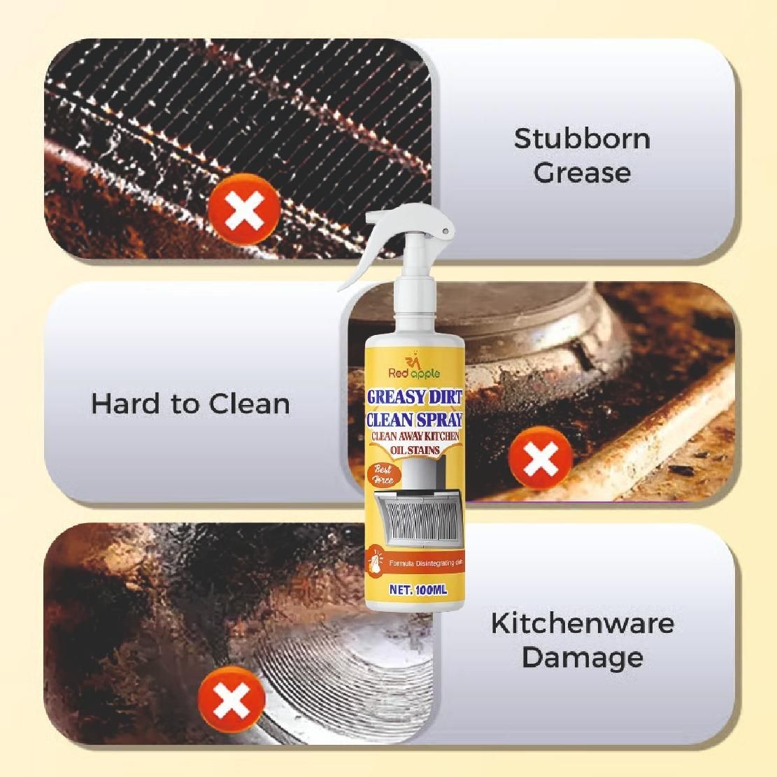 Greasy Dirt Clean Spray 100Ml